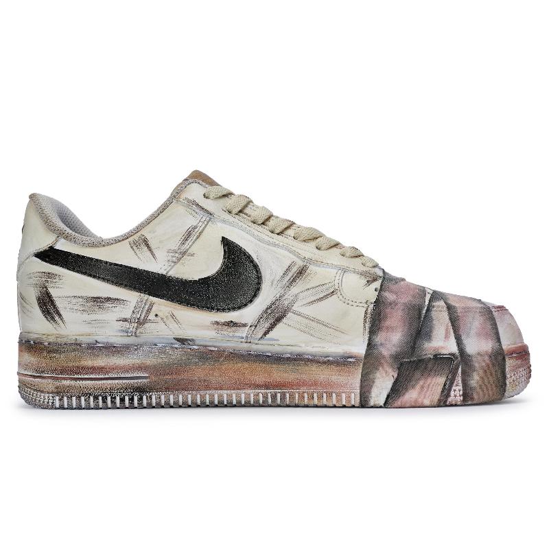 [Custom Male battle damage medical officer]  Air Force 1 Skateboarding Shoes Men Low-top Powder