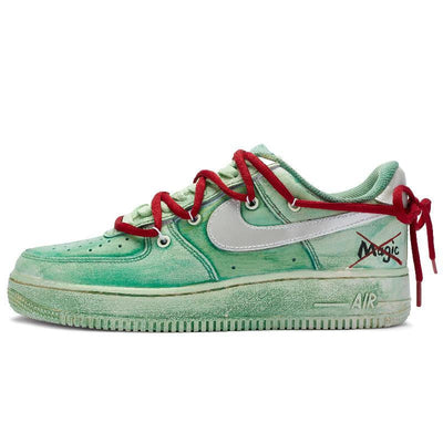 [Custom Male green water ghost]  Air Force 1 Skateboarding Shoes Men