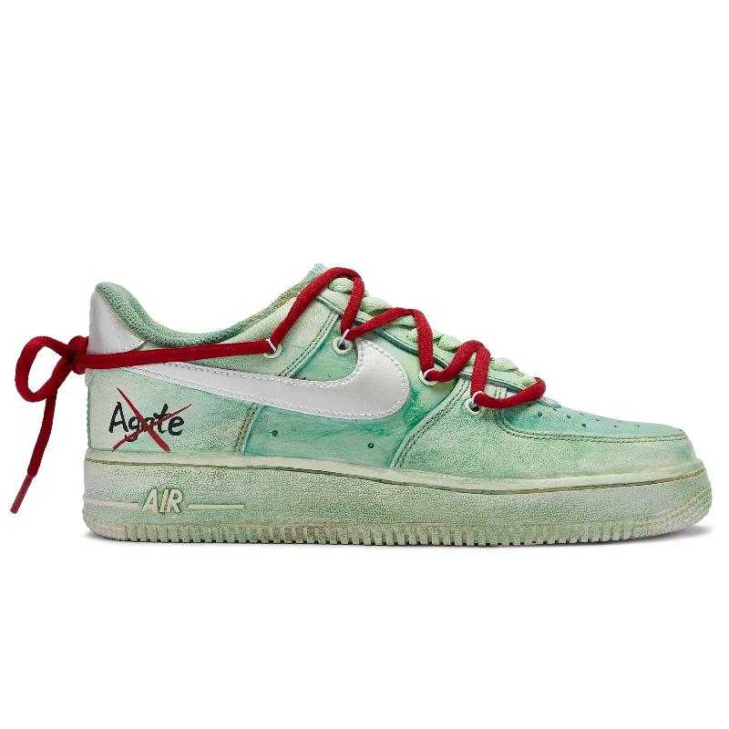 [Custom Male green water ghost]  Air Force 1 Skateboarding Shoes Men