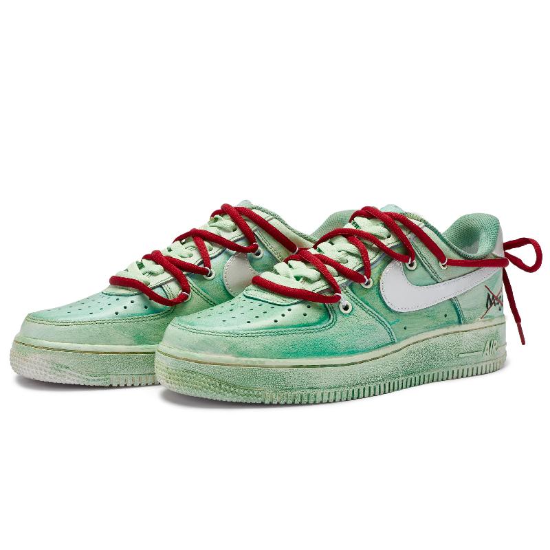 [Custom Male green water ghost]  Air Force 1 Skateboarding Shoes Men