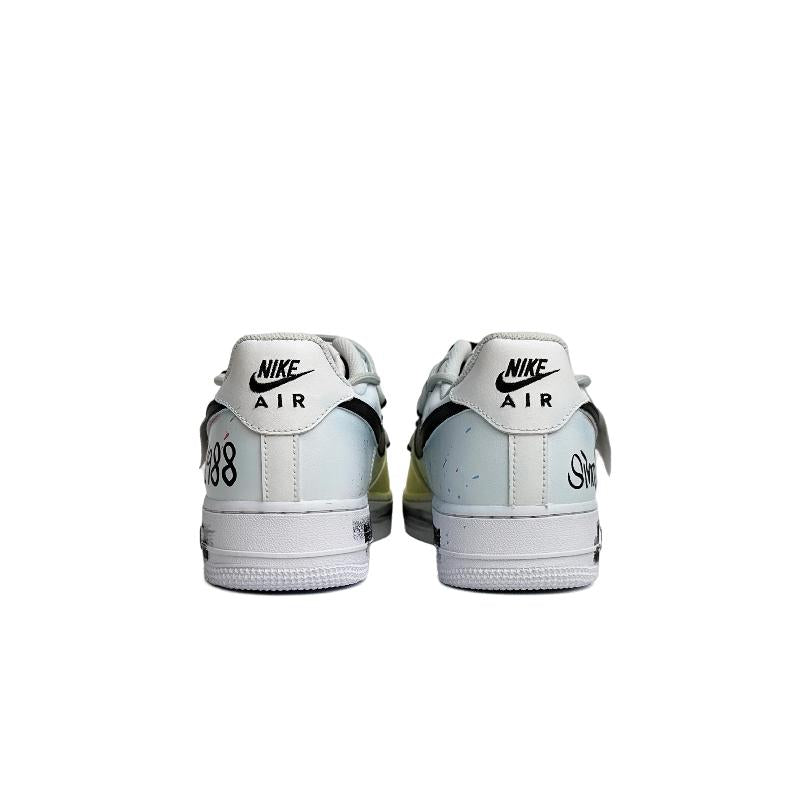 [Custom Daisy Appointment Men's black and White style]  Air Force 1 Skateboarding Shoes Men