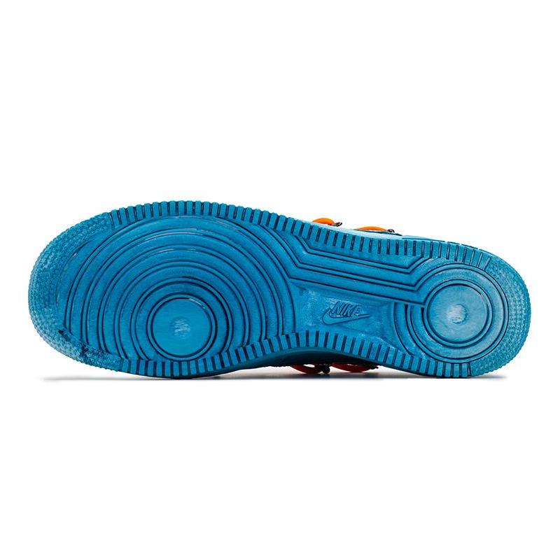 [Custom AF1 Men's OW Blue Art Gallery]  Air Force 1 Skateboarding Shoes Men