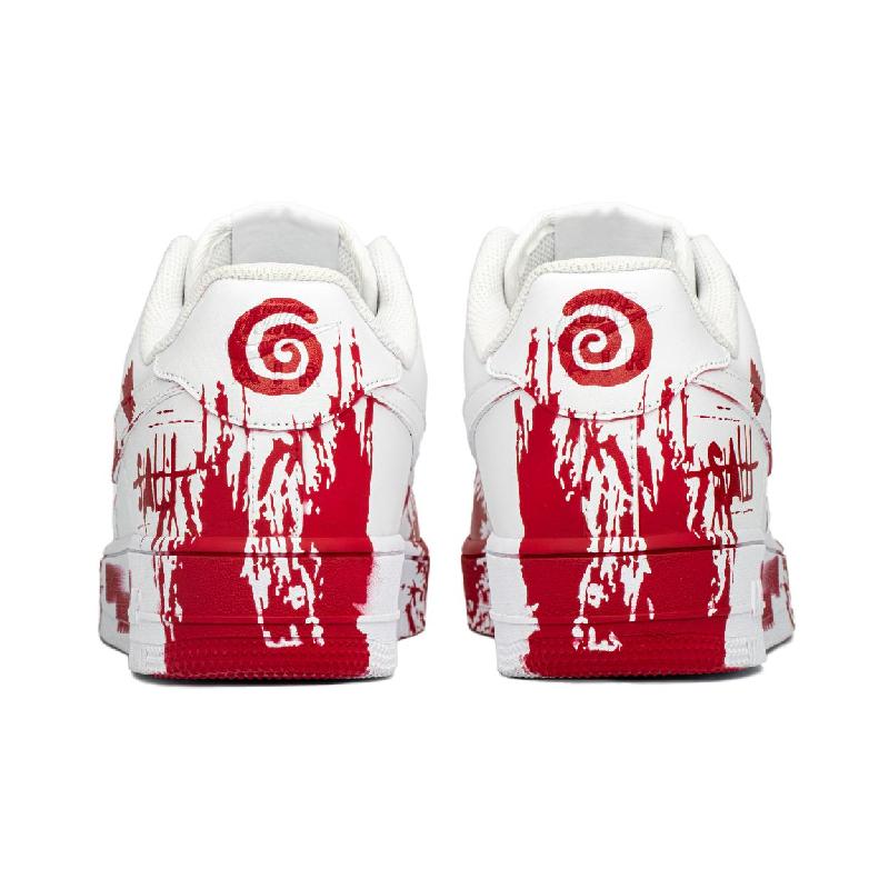 [Custom AF Chainsaw Horror]  Air Force 1 Skateboard Shoes Unisex Low-Top White/Red