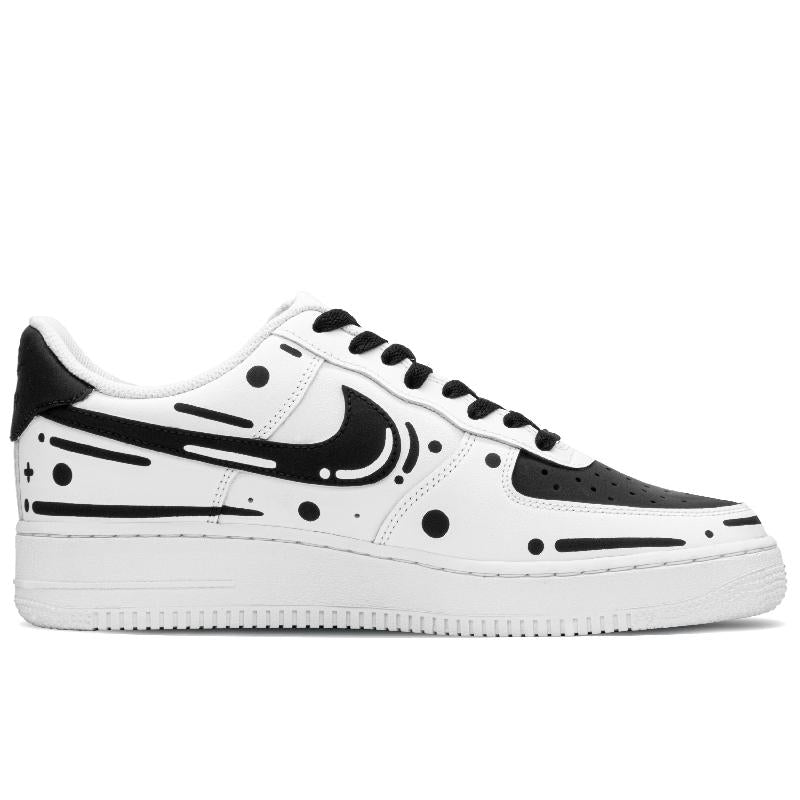 [Custom AF Art Link]  Air Force 1 Skateboarding Shoes Men Low-top White/Black