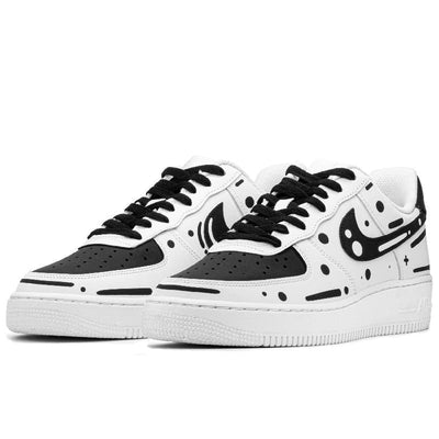 [Custom AF Art Link]  Air Force 1 Skateboarding Shoes Men Low-top White/Black