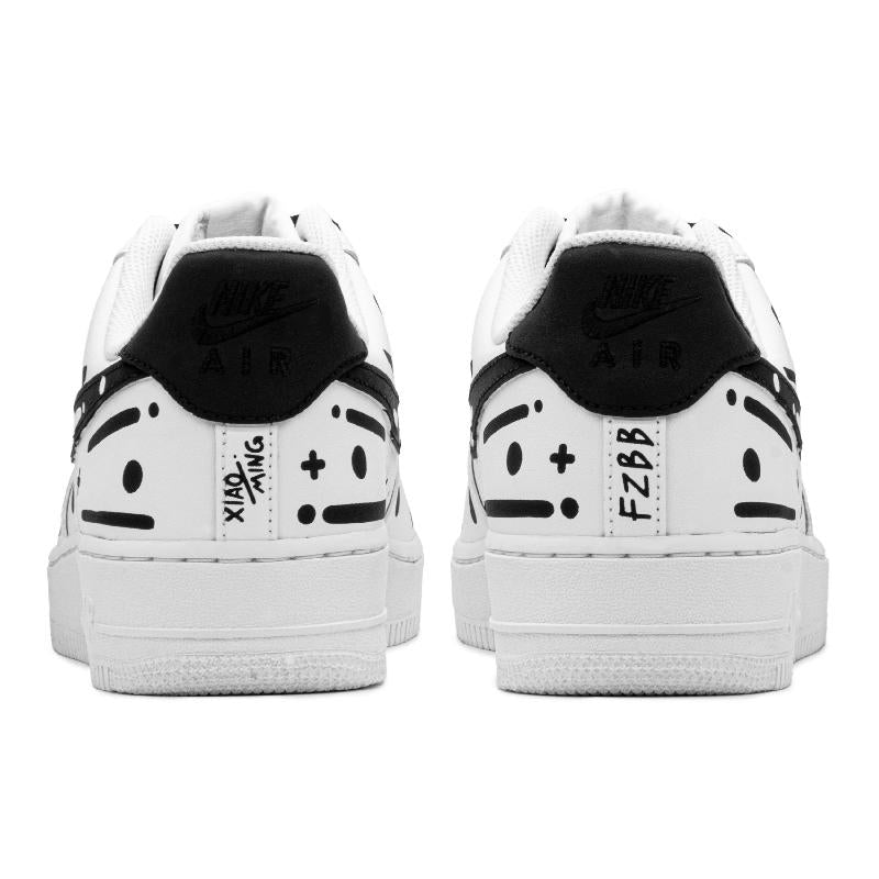 [Custom AF Art Link]  Air Force 1 Skateboarding Shoes Men Low-top White/Black