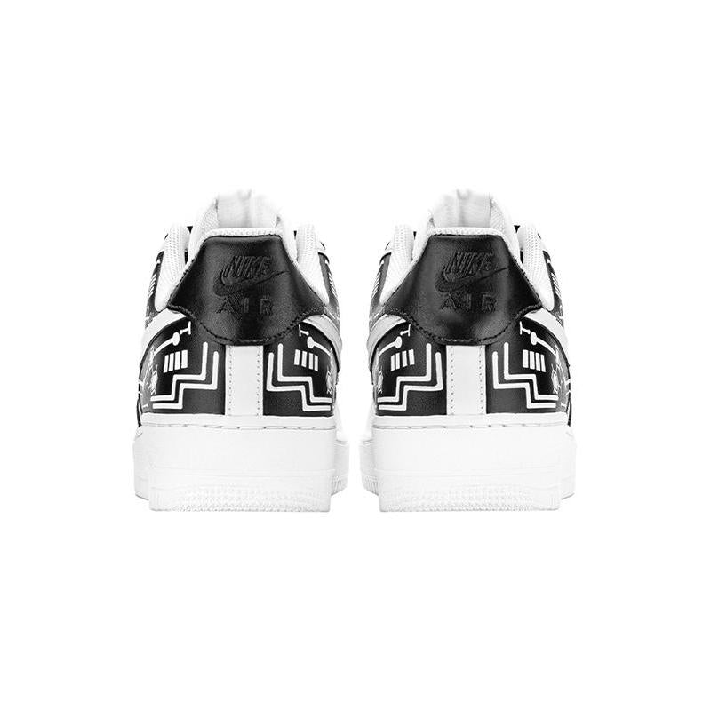 [Custom Male panda mechanical shark for graduation season]  Air Force 1 Skateboarding Shoes Men Low-top Black/White