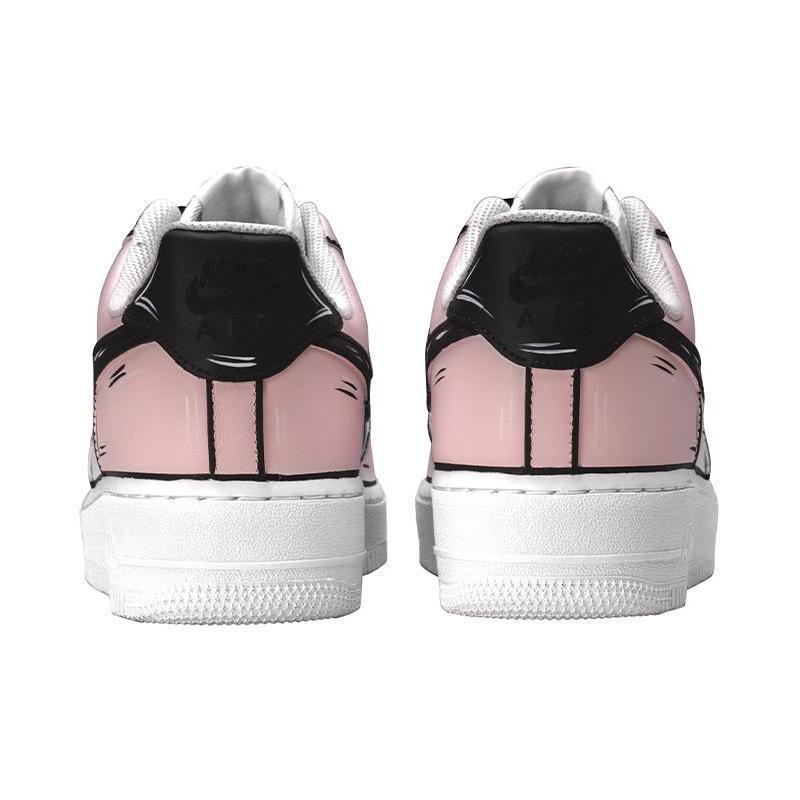 [Custom AF1 Cherry Blossom Pink 2D pink White]  Air Force 1 Skateboarding Shoes Men