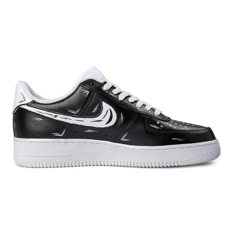 [Custom AF1 Yin-Yang 2D Black and White]  Air Force 1 Skateboarding Shoes Men