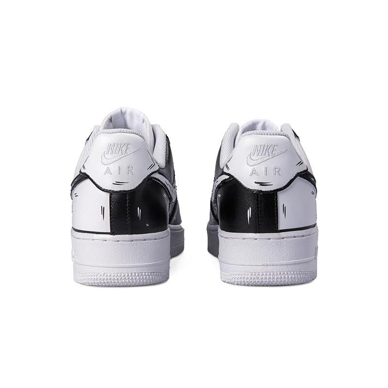 [Custom AF1 Yin-Yang 2D Black and White]  Air Force 1 Skateboarding Shoes Men