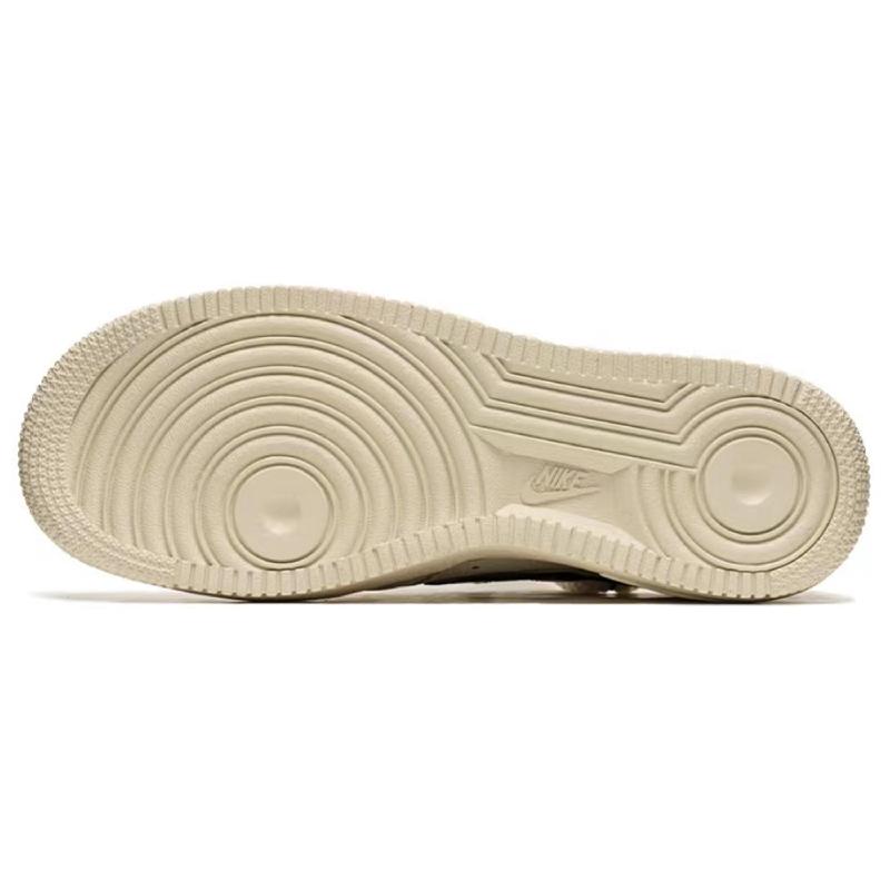 [Custom Cinnabar is hot.]  Air Force 1 Skateboarding Shoes Unisex Low-top Beige/Red