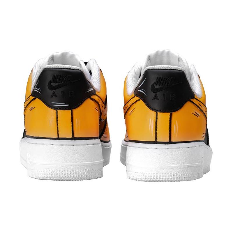 [Custom Wudang 2D black and Yellow]  Air Force 1 Skateboarding Shoes Men Low-top Black/Yellow