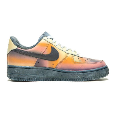[Custom Men's sunset black and orange]  Air Force 1 Skateboarding Shoes Men Low-top Black/Orange