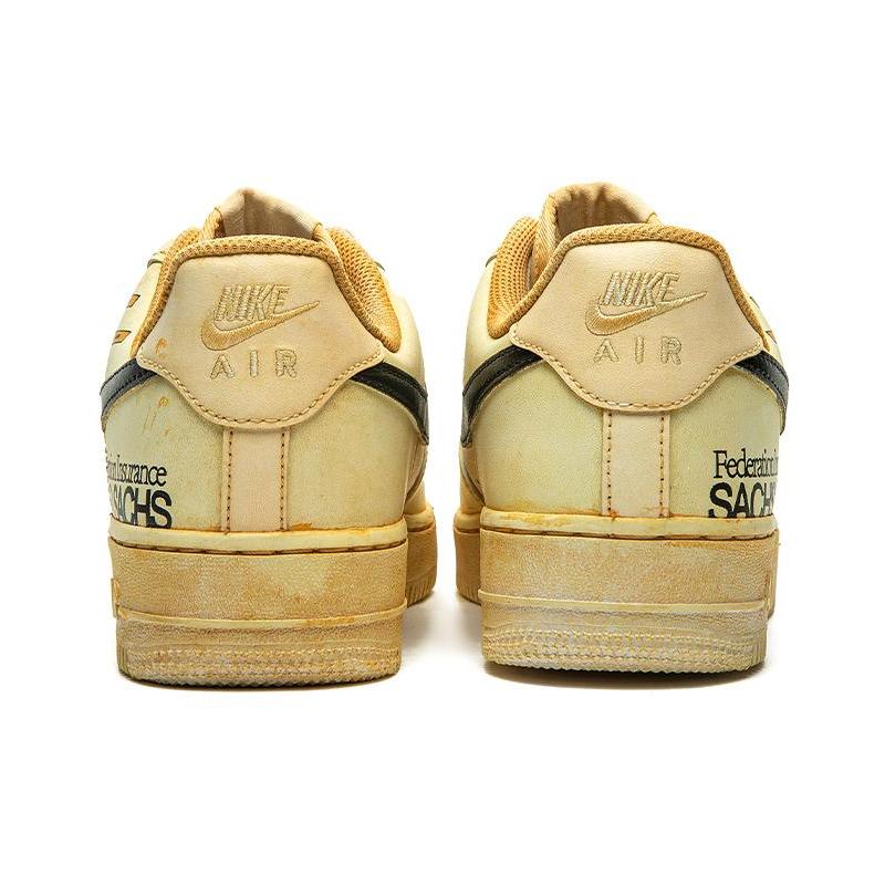 [Custom Men's striped coffee]  Air Force 1 Skateboarding Shoes Men