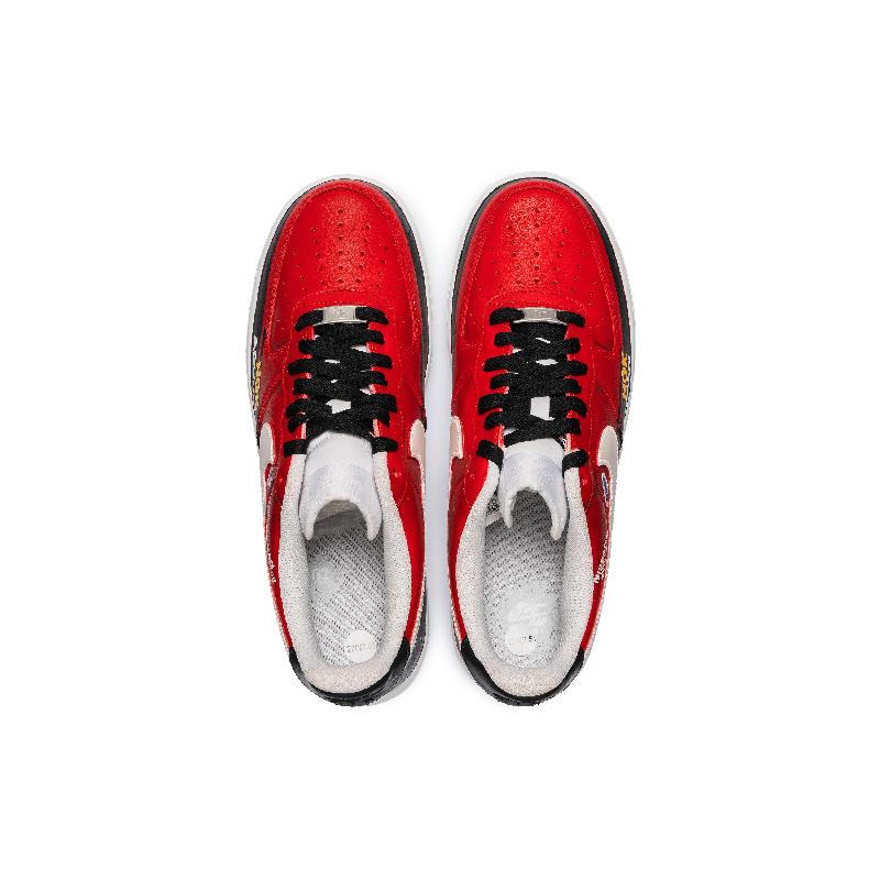 [Custom Red show-off skills]  Air Force 1 Skateboarding Shoes Men Low-top Red/Black/White