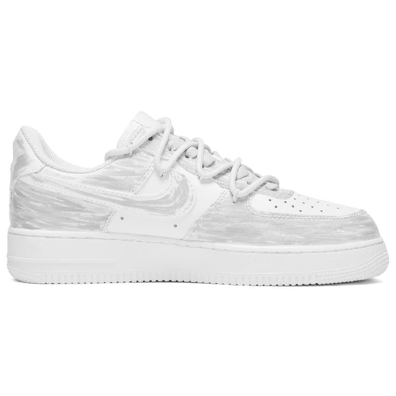 [Custom Men's and women's God's Eyes in white and grey]  Air Force 1 Skateboarding Shoes Unisex Low-top White/Gray
