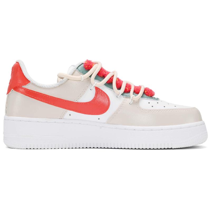 [Custom Christmas greetings for both men and women]  Air Force 1 Skateboard Shoes Unisex Low-Top Red White