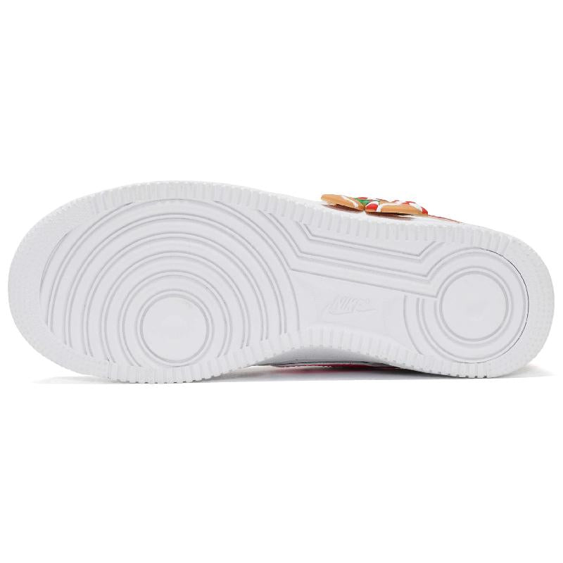 [Custom Christmas greetings for both men and women]  Air Force 1 Skateboard Shoes Unisex Low-Top Red White