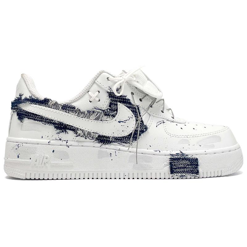 [Custom Eternal roses for both men and women]  Air Force 1 Wear-resistant And Lightweight Low-Top Skateboard Shoes Unisex Black White Gray