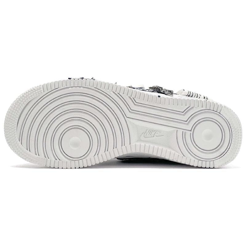 [Custom Eternal roses for both men and women]  Air Force 1 Wear-resistant And Lightweight Low-Top Skateboard Shoes Unisex Black White Gray