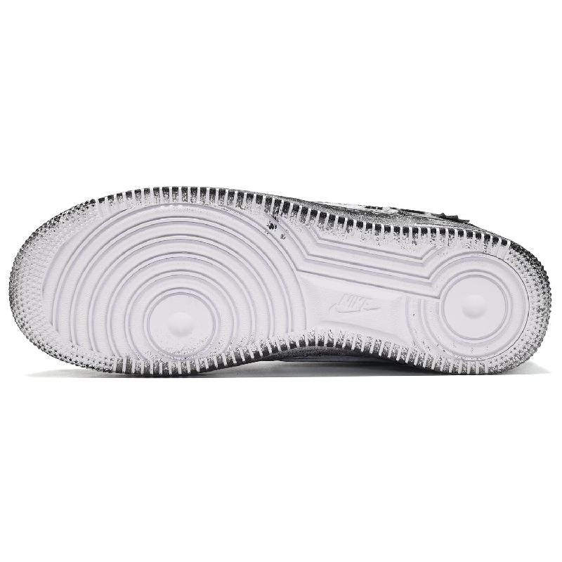 [Custom The men's Chinese dragon is in black, white and grey]  Air Force 1 Skateboarding Shoes Men Low-top Black/White/Gray