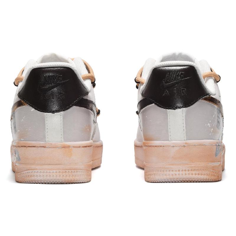 [Custom Men's cocoa milk tea is black, gray and brown]  Air Force 1 Skateboarding Shoes Men