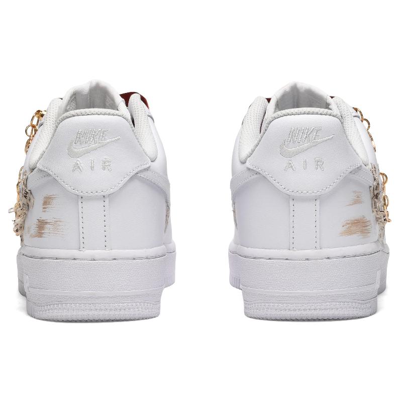 [Custom Men's vintage old newspaper in white and brown]  Air Force 1 Skateboarding Shoes Men Low-top Light Khaki