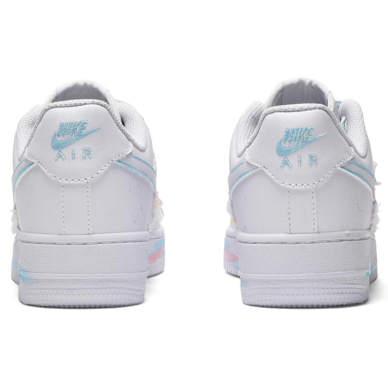 [Custom Men's summer candies are pink, blue and white]  Air Force 1 Skateboarding Shoes Men Low-top Pink Blue White
