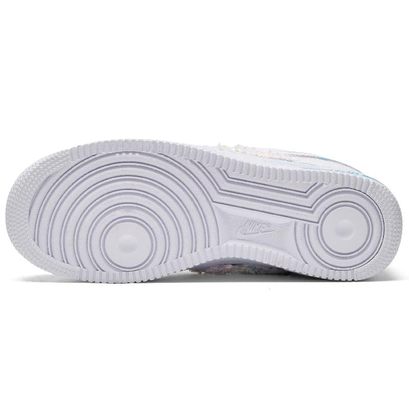 [Custom Men's summer candies are pink, blue and white]  Air Force 1 Skateboarding Shoes Men Low-top Pink Blue White