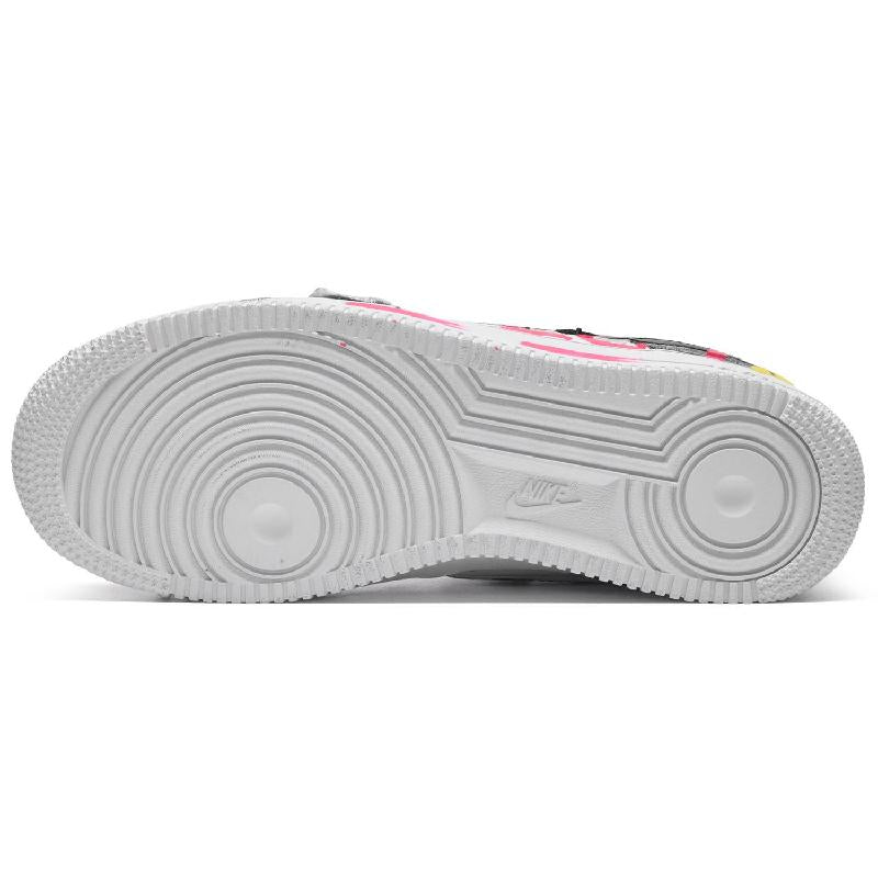 [Custom Men's perfect warning black and white rose]  Air Force 1 Skateboarding Shoes Men Low-top Black And White Roses