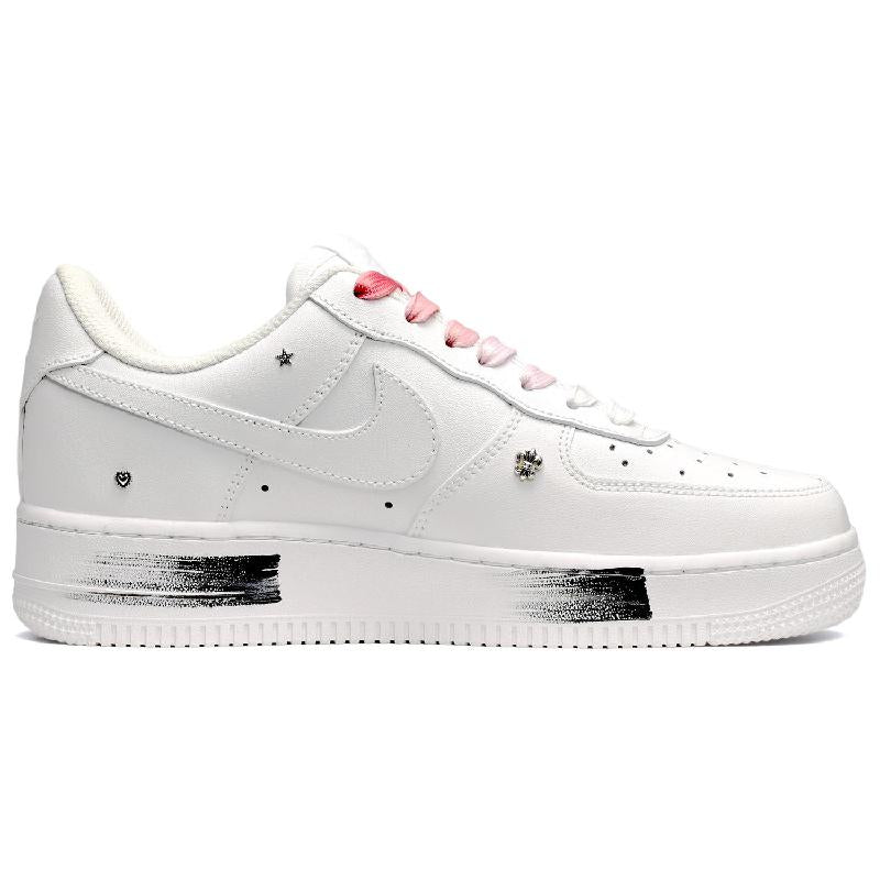 [Custom Men's colorful graffiti in red and white]  Air Force 1 Skateboarding Shoes Men