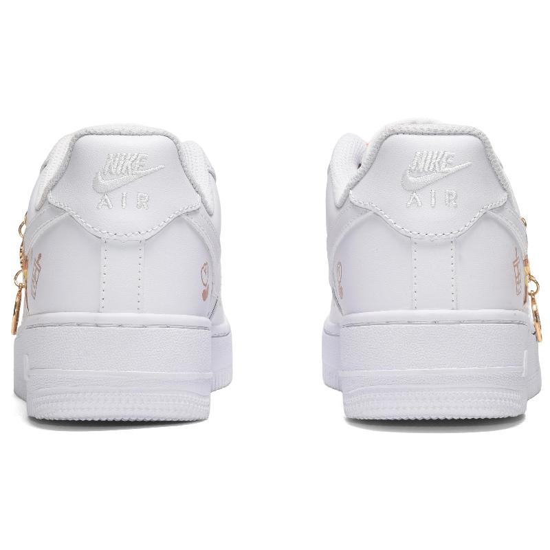 [Custom The men's brown bear is white and brown]  Air Force 1 Skateboarding Shoes Men Low-top Light Khaki