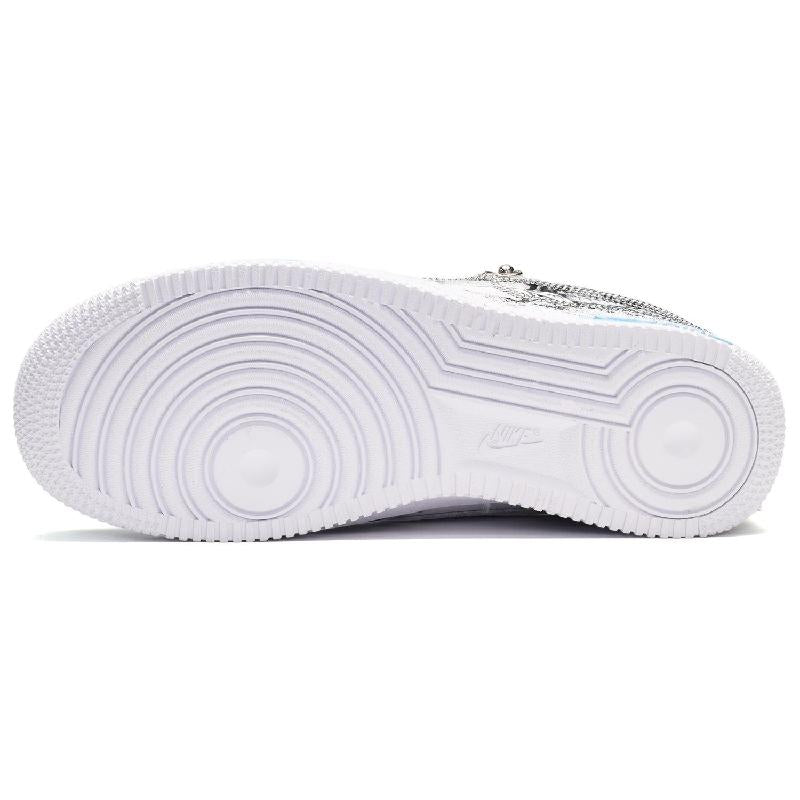 [Custom Men's Pirate Legend black, White and grey]  Air Force 1 Skateboarding Shoes Men