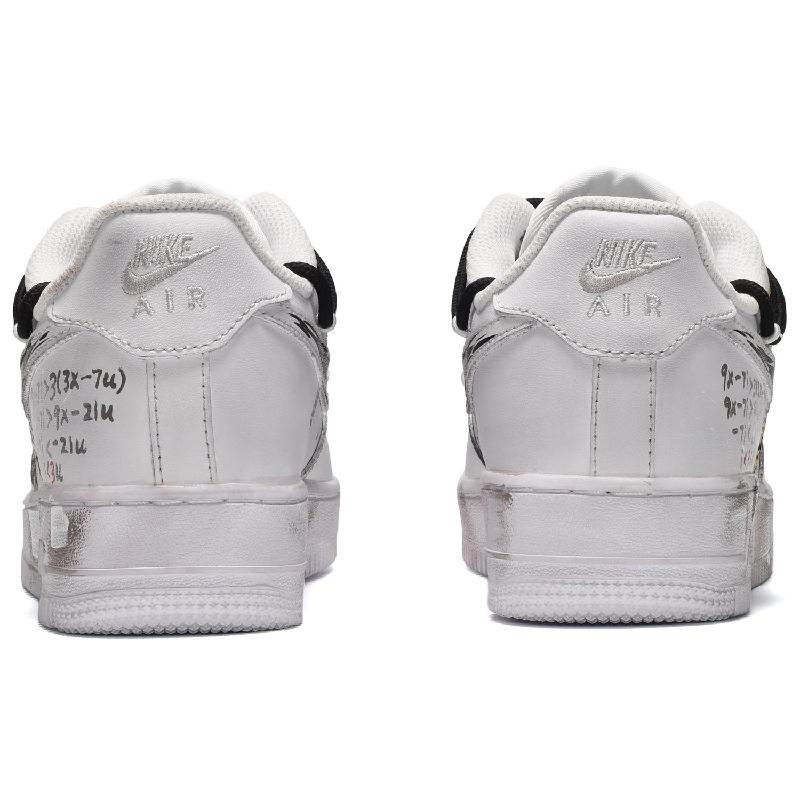 [Custom The men's love formula is black and gray]  Air Force 1 Skateboarding Shoes Men Low-top Dark Gray