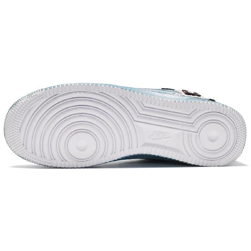 [Custom Men's Baikal Lake blue and black]  Air Force 1 Skateboarding Shoes Men Low-top Blue/Black