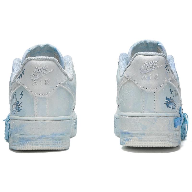 [Custom The men's lost puppet bear blue]  Air Force 1 Skateboarding Shoes Men Low-top Blue