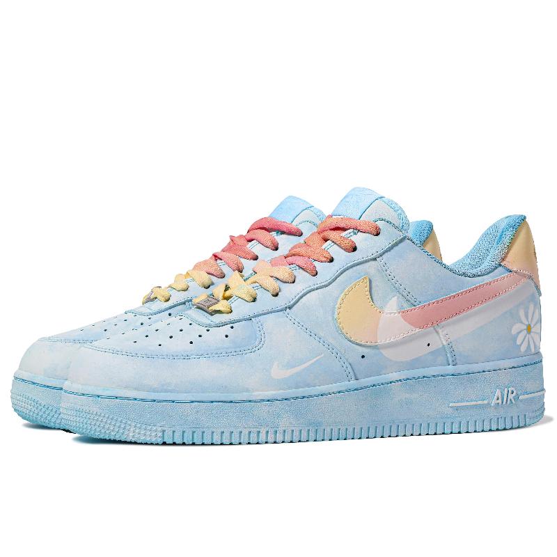 [Custom North Carolina Blue]  Air Force 1 Skateboarding Shoes Men