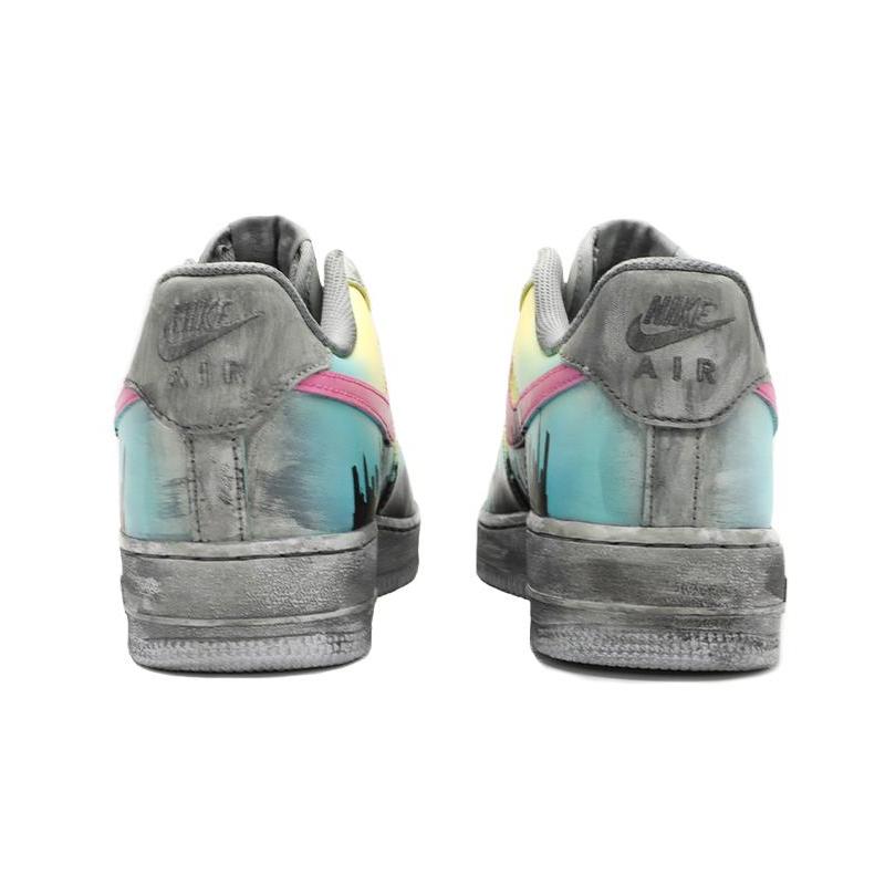 [Custom Men's limited edition in Guangdong city in gray, green and yellow]  Air Force 1 Skateboarding Shoes Men