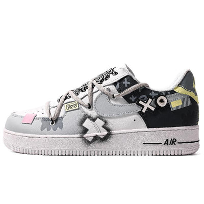 [Custom Men's black radio] Male  Air Force 1 Low Skate shoes