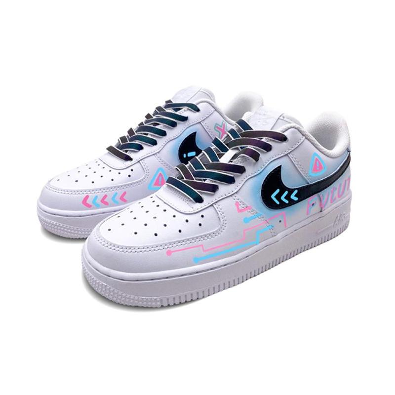 [Custom Men's Cyber Future]  Air Force 1 Skateboarding Shoes Men