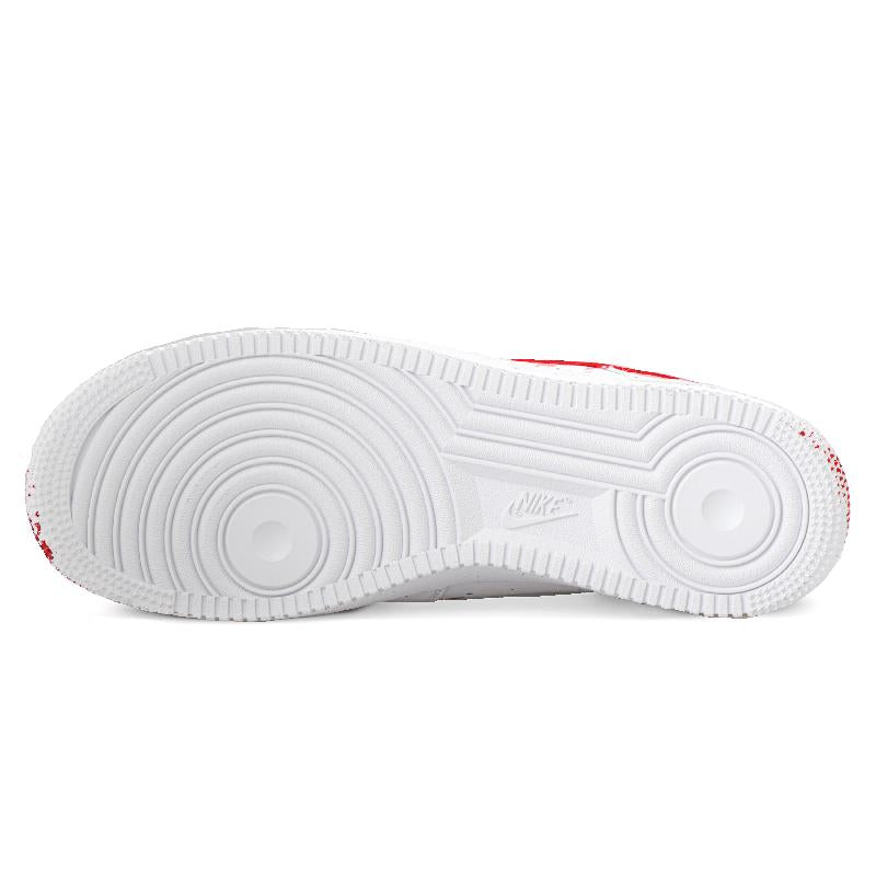 [Custom Suspect X, both male and female]  Air Force 1 Skateboarding Shoes Unisex Low-top Red/white