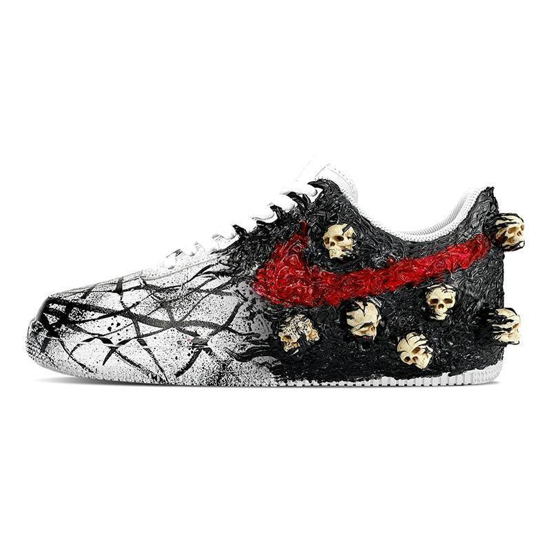[Custom Male Cthulhu Hellmessenger Black and red]  Air Force 1 Skateboarding Shoes Men