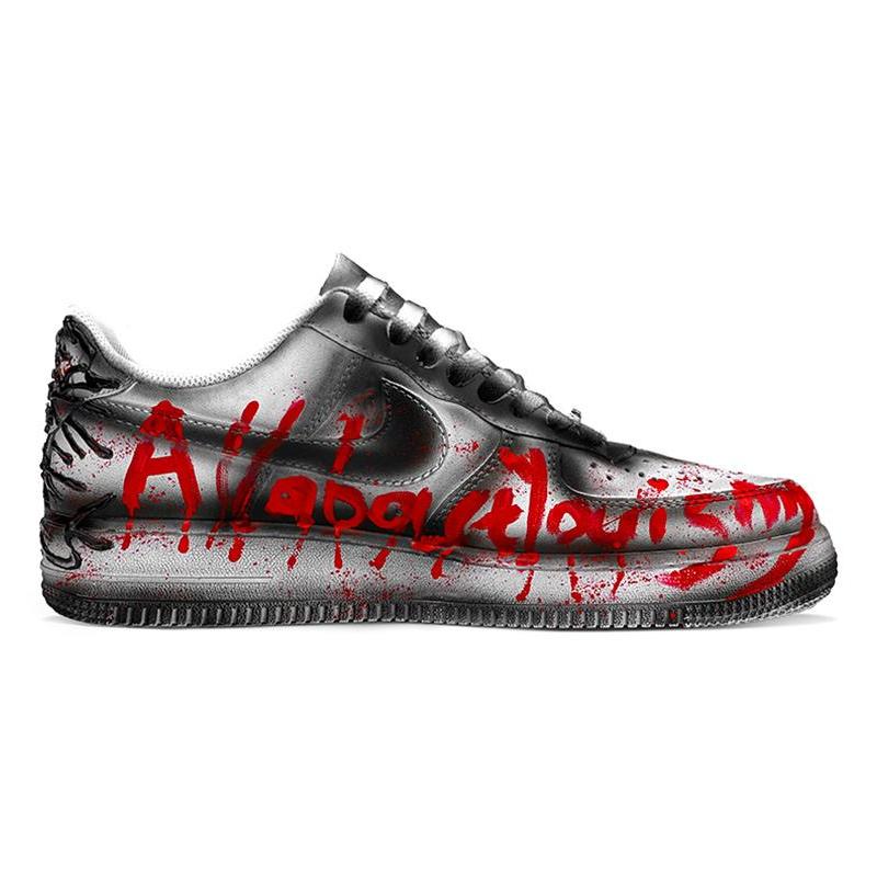 [Custom Men's Venom Cthulhu black and red]  Air Force 1 Skateboarding Shoes Men Low-top Black/Red