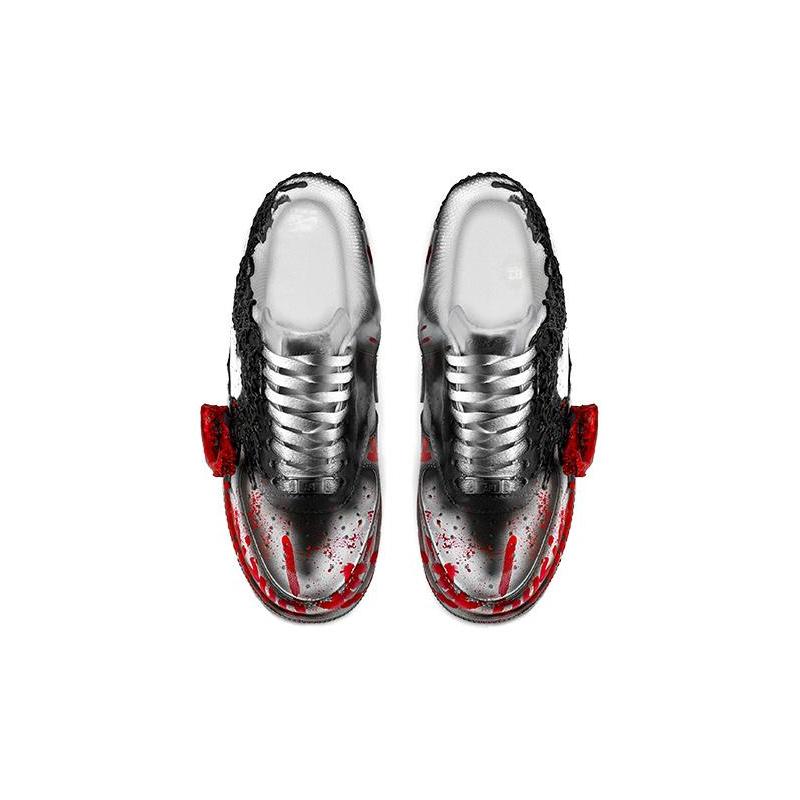 [Custom Men's Venom Cthulhu black and red]  Air Force 1 Skateboarding Shoes Men Low-top Black/Red