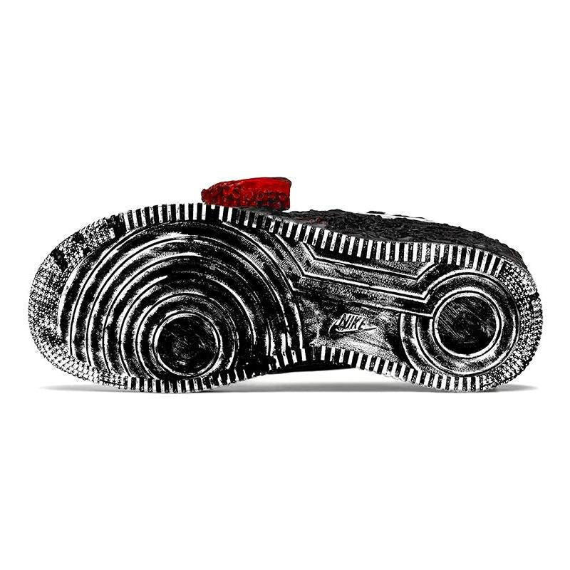 [Custom Men's Venom Cthulhu black and red]  Air Force 1 Skateboarding Shoes Men Low-top Black/Red