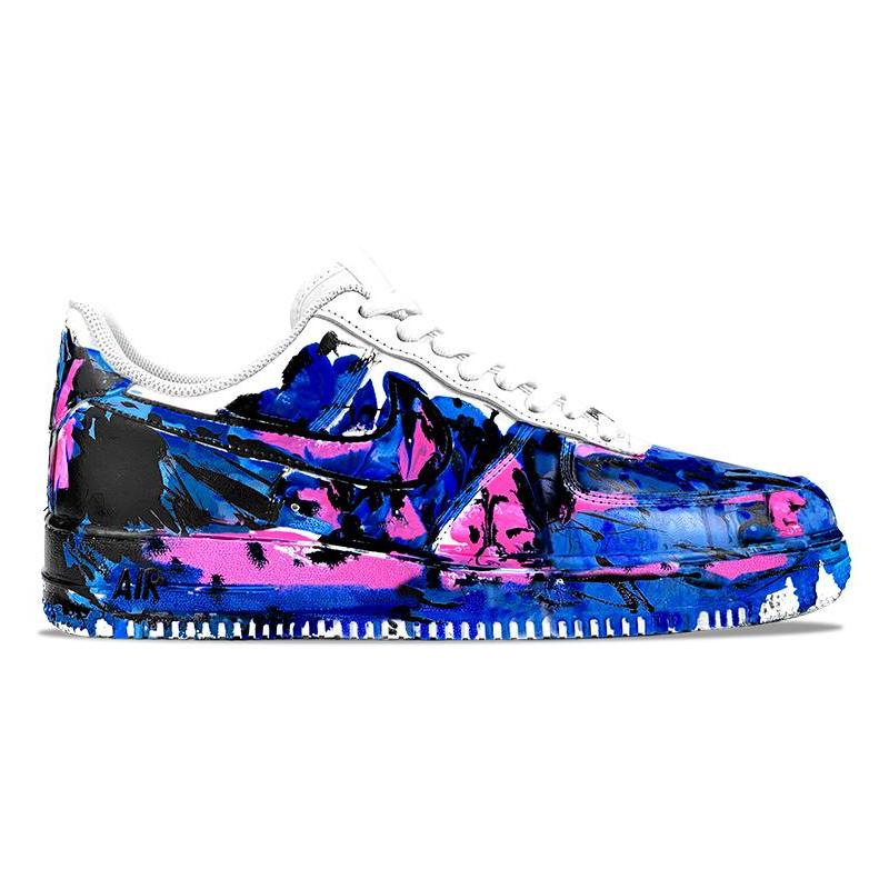 [Custom Men's blue and pink style] Male  Air Force 1 Low Skate shoes