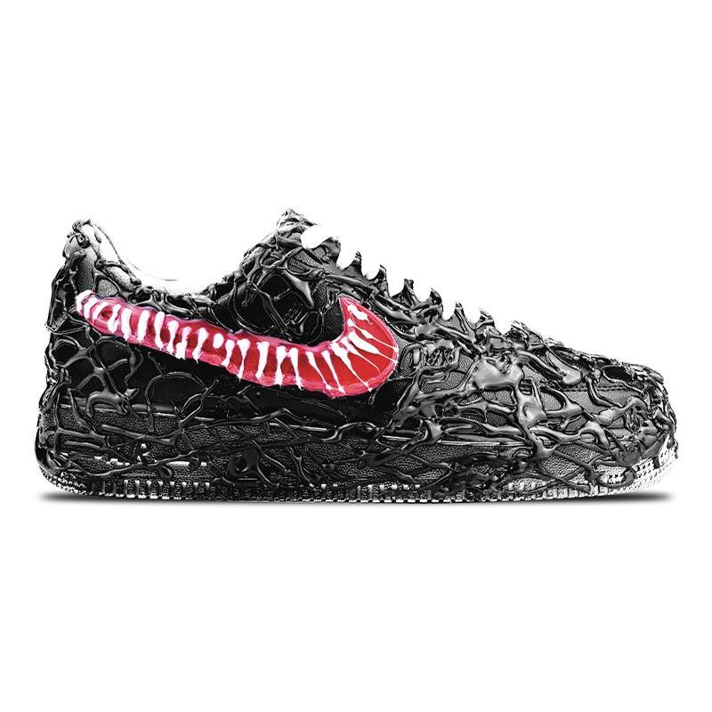 [Custom Superhero Venom]  Air Force 1 Skateboarding Shoes Men