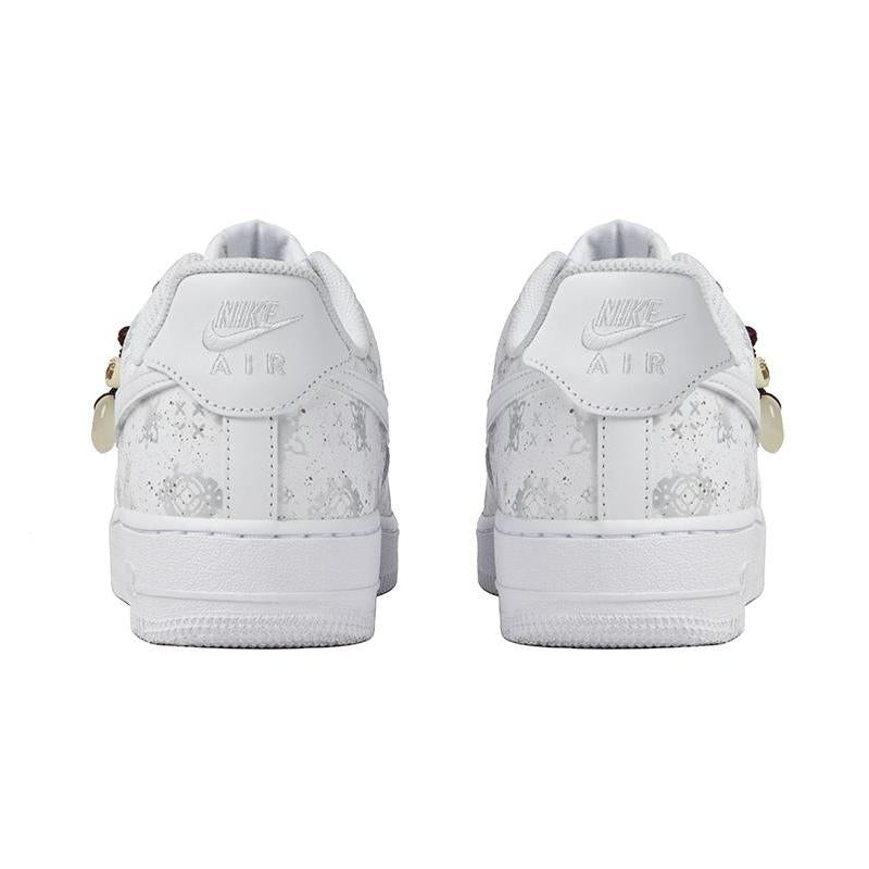 [Custom Men's low-top and incomplete silk sneakers]  Air Force 1 Skateboarding Shoes Men Low-top Grey/white
