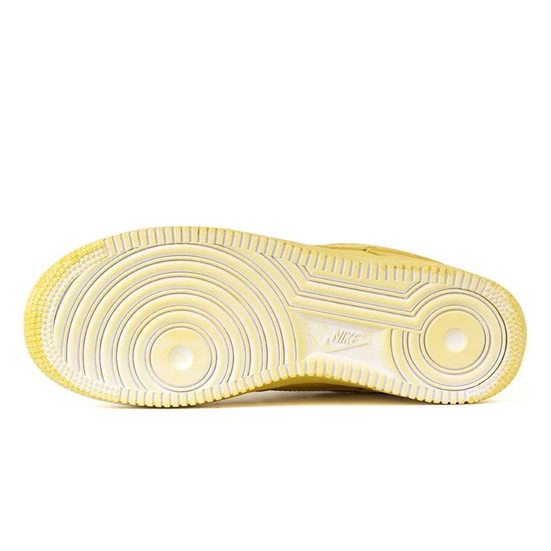 [Custom Men's low-top dyed board shoes in yellow QD]  Air Force 1 Skateboarding Shoes Men