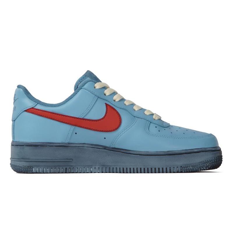 [Custom Men's low-top blue Rhapsody sneakers]  Air Force 1 Skateboard Shoes Men Low-Top Blue/Red/Yellow